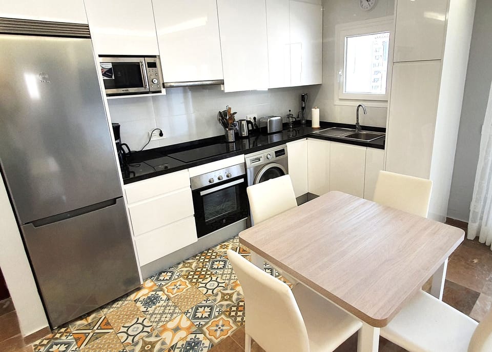 Dining area and kitchen
