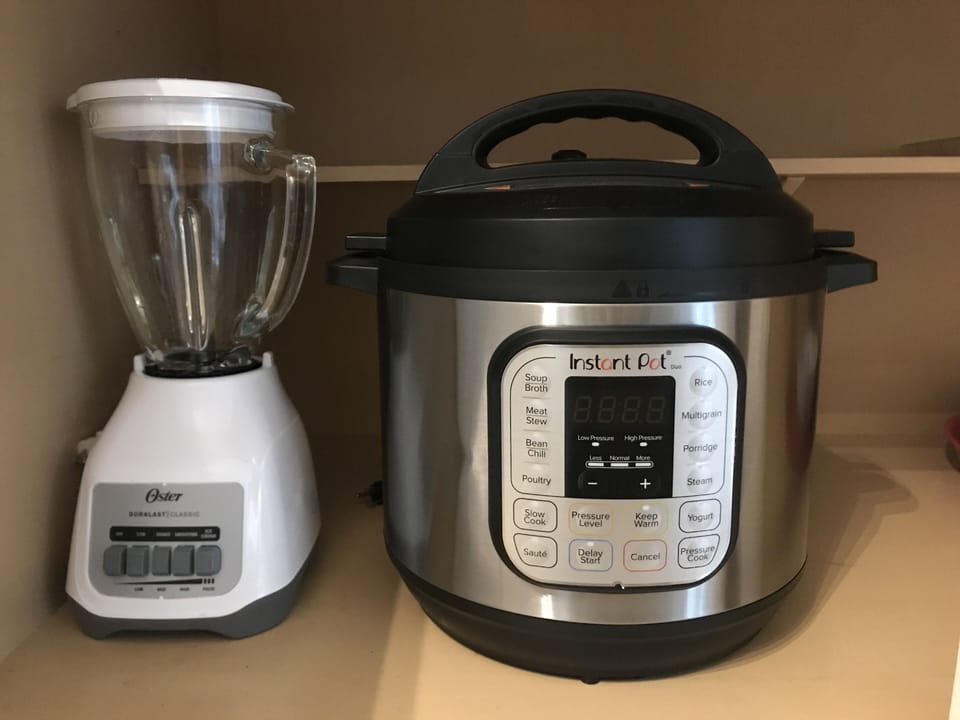 Instant pot available upon request