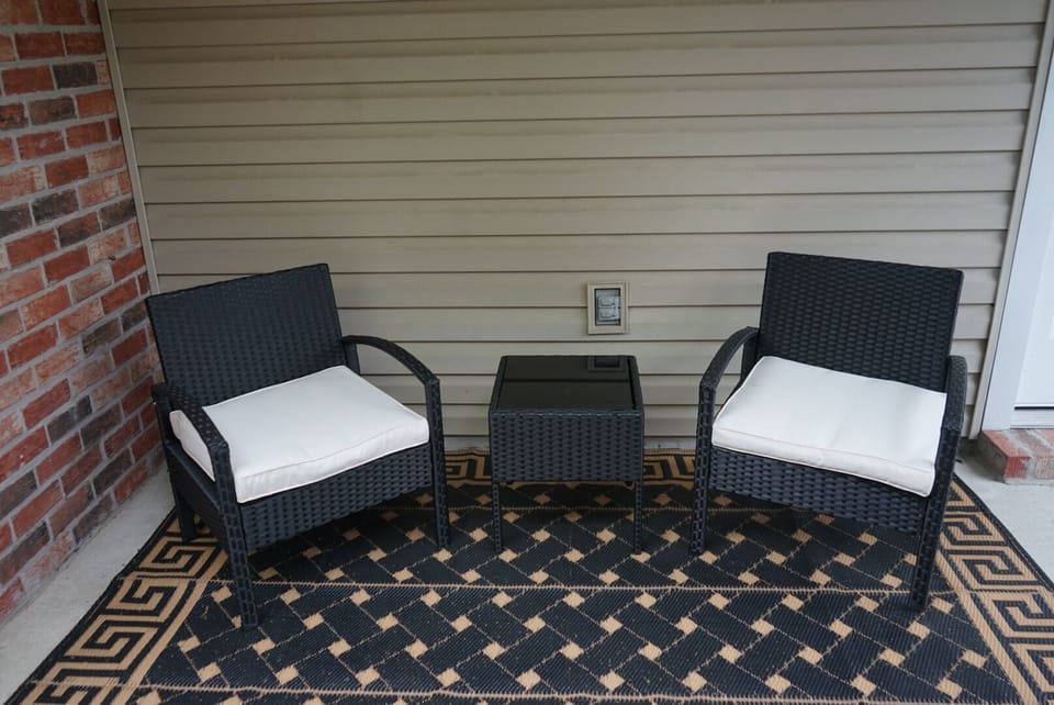 Covered patio area