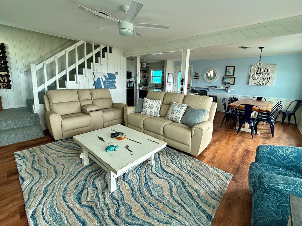 Stretch out on the new Leather reclining sofas!