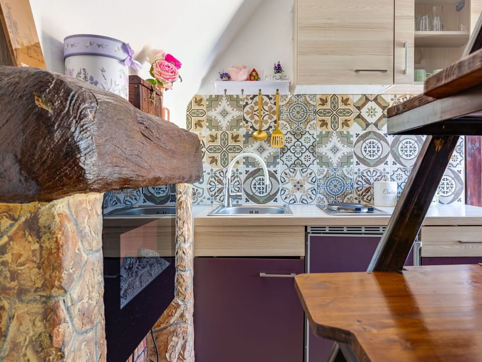 Interior Design, Kitchen, Flooring, Wood, Furniture, Countertop, Floor, Room, Lighting, Home