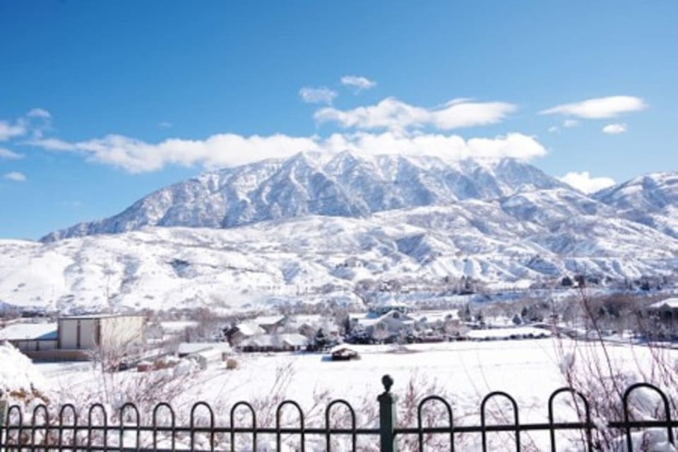 Incredible Views blanketed with the first snow of the season perfect views from your backyard deck!