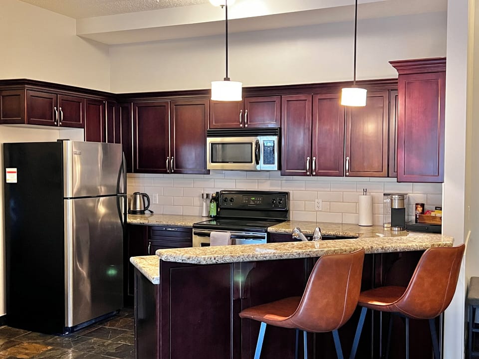 Fridge, Stove, Microwave, Toaster,  Kettle, Keurig Coffee, Dishwasher, Blender