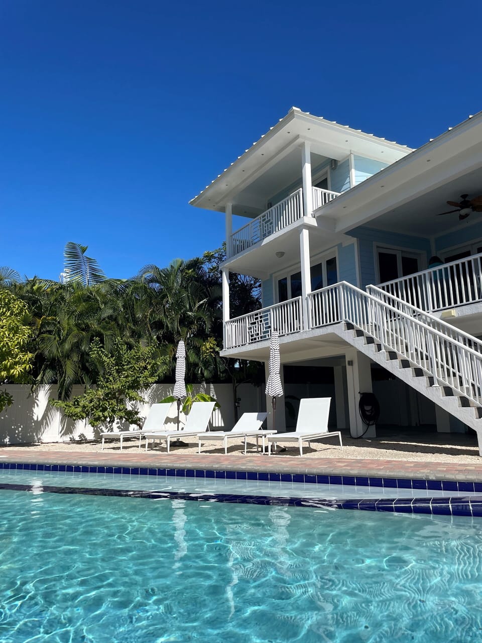 Pool view and back deck