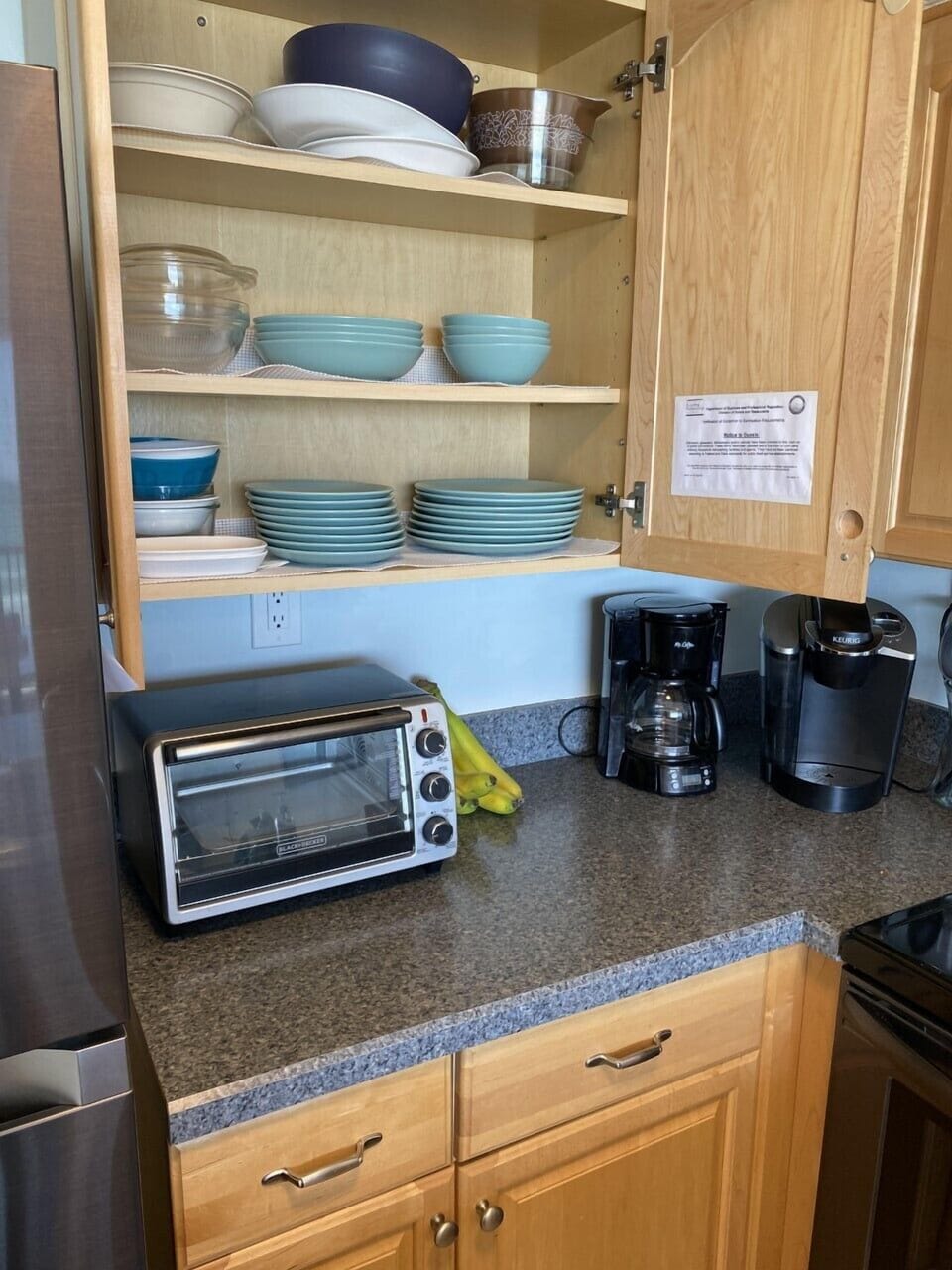 All dishes and cookware.