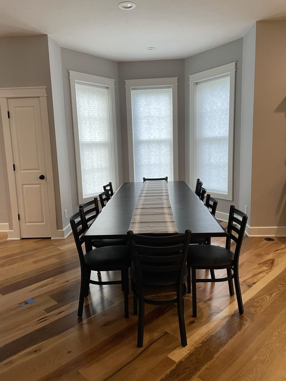 Eat your meals together or play games around the 10-seat dining table.