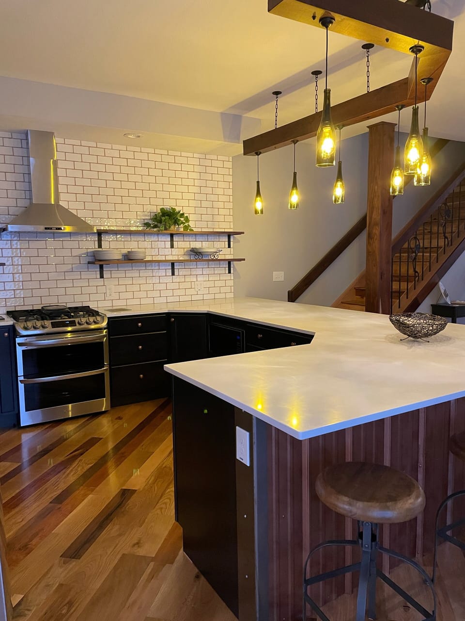 Plenty of counter space for sharing.