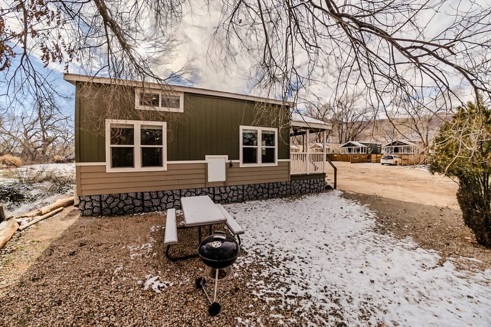 Picnic area and charcoal grill