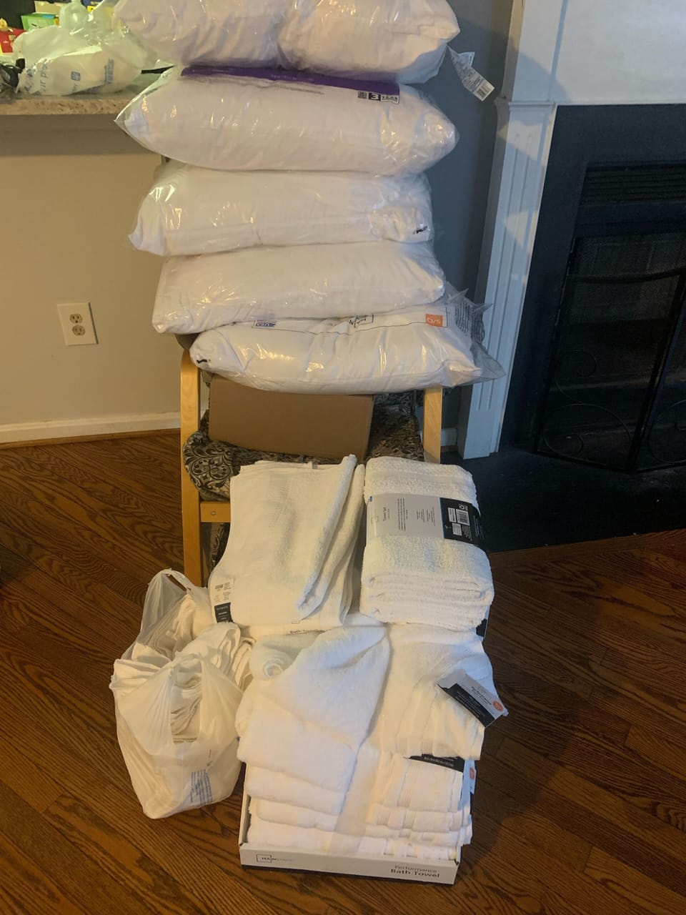 all towels , sheets, pillows are brand new!!!!