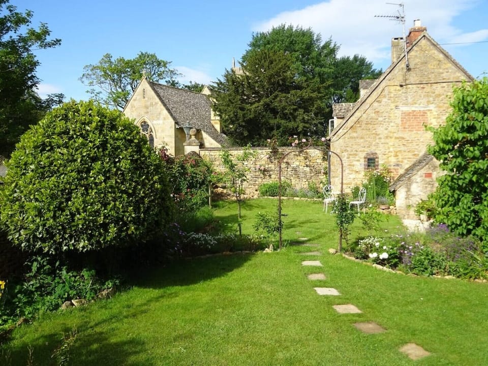 Beautiful South facing garden with views of the church