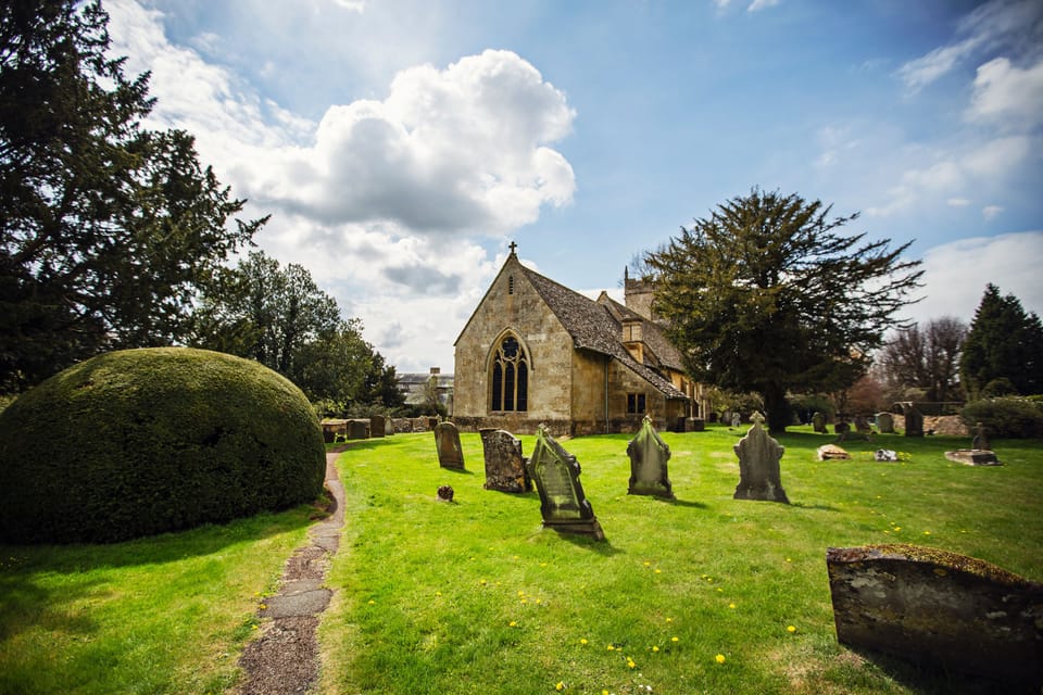 The church situated behind the cottage