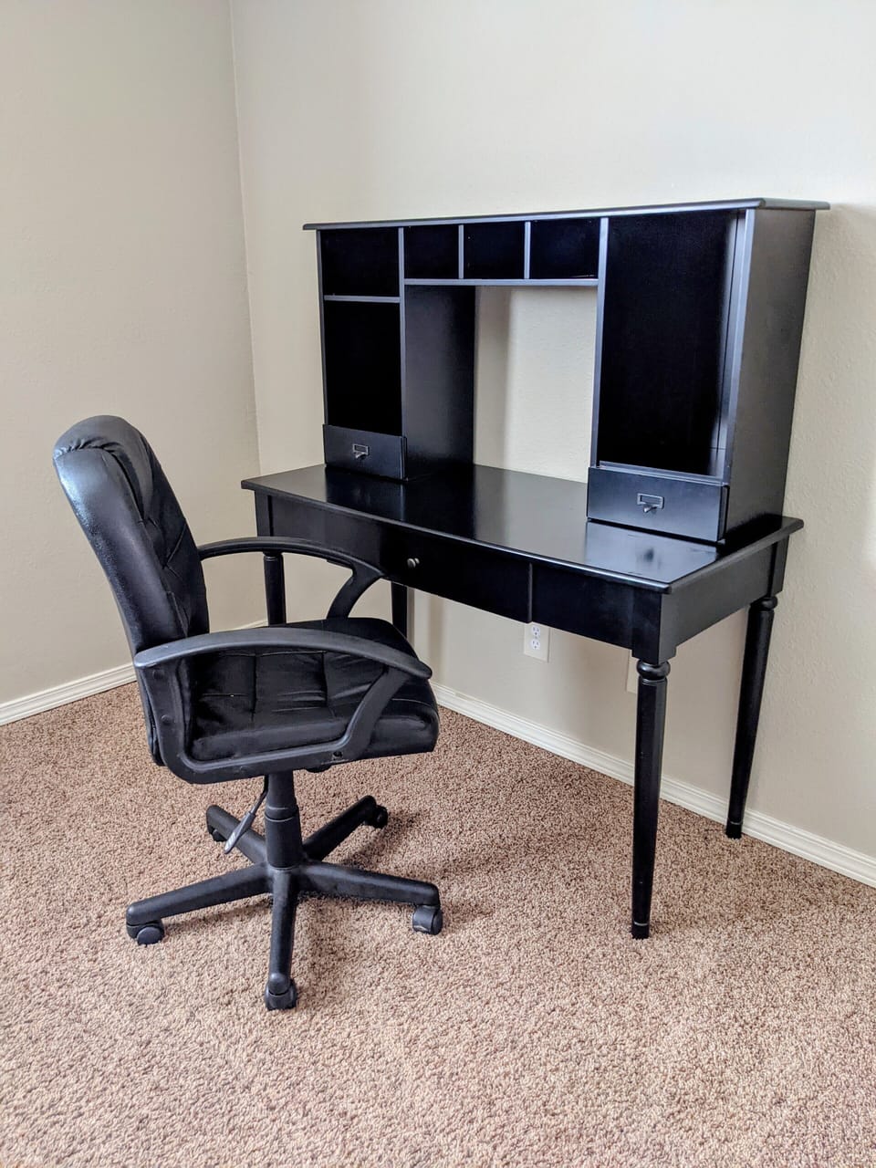 Work space in downstairs bedroom
