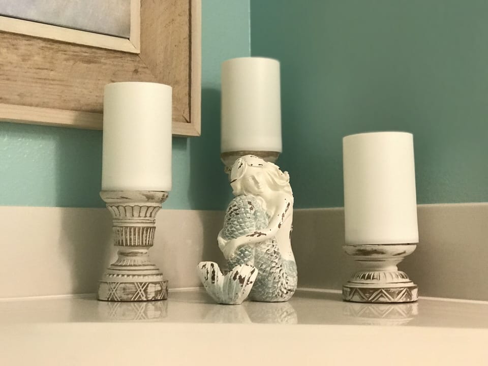 Turn on the candles and relax in your Oversized soaker tub for two