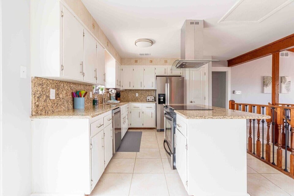 Our modern kitchen with all the appliances and utilities you may need