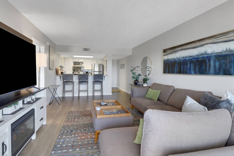The main living area is open to the kitchen, creating cozy, comfortable space.
