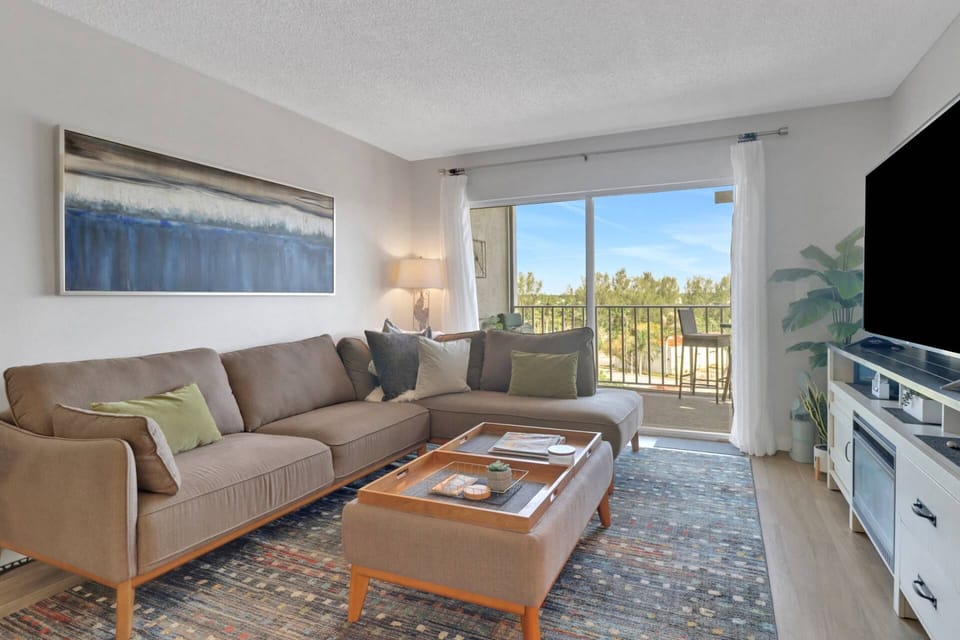 The modern design elements throughout the condo present a clean, uncluttered space for you to enjoy.