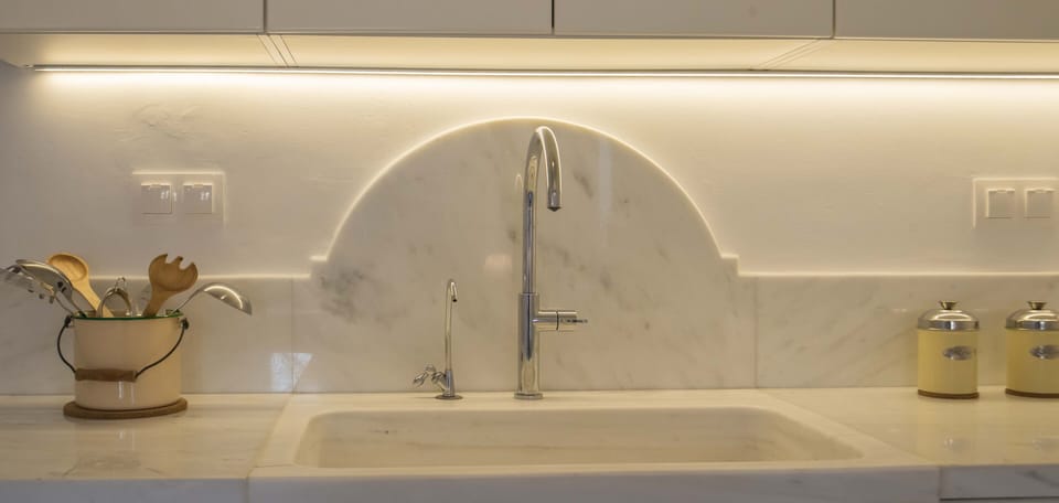 -The kitchen has a brand new water filter