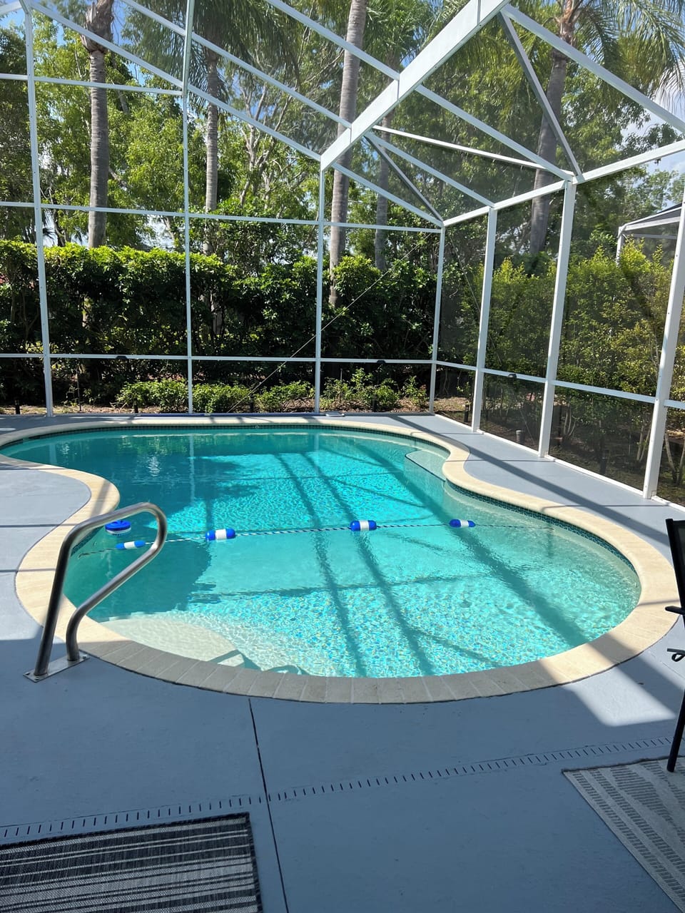 Private heated pool