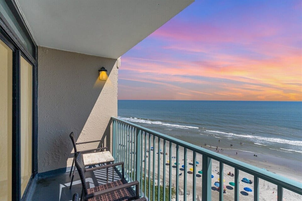 Watch gorgeous sunrises and sunsets from your oceanfront balcony.