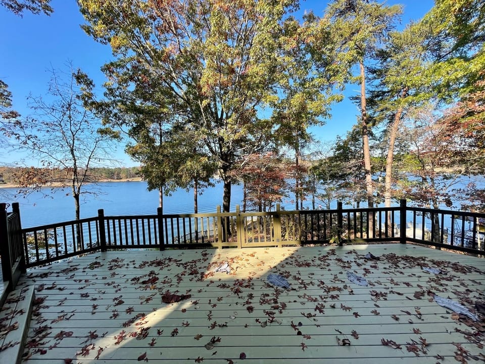 Fall view from the back deck. Great spot for morning coffee.