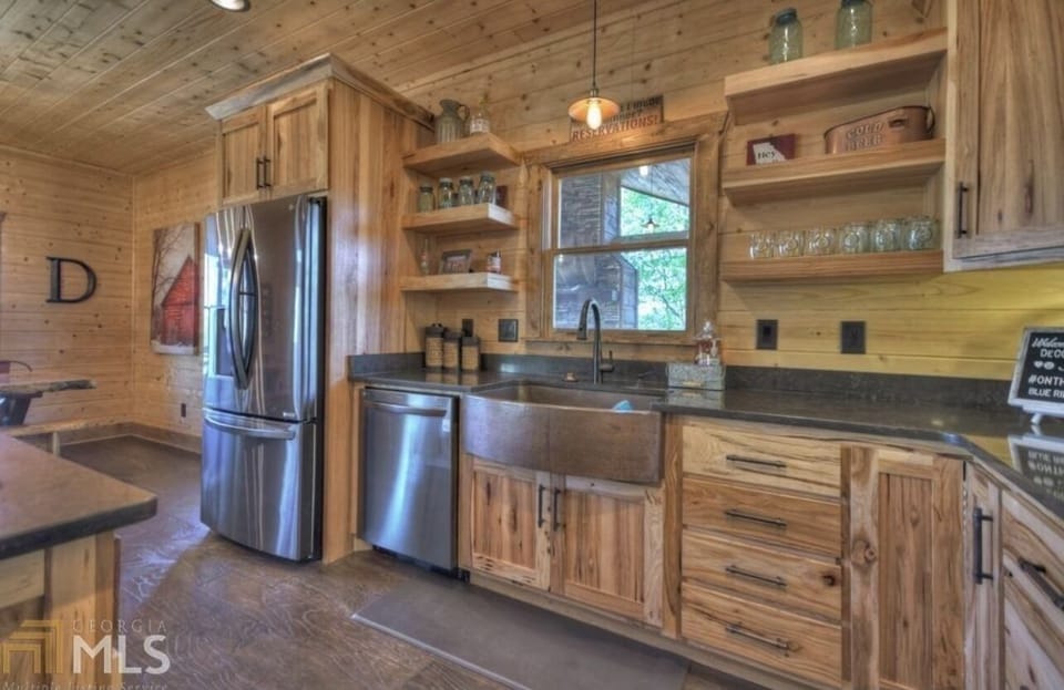 New appliances and beautiful kitchen for cooking together