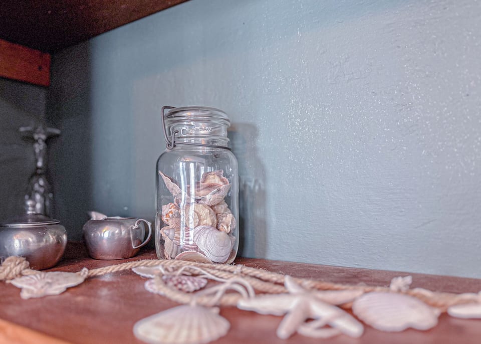 Discover the small treasures of the sea displayed in this charming corner.