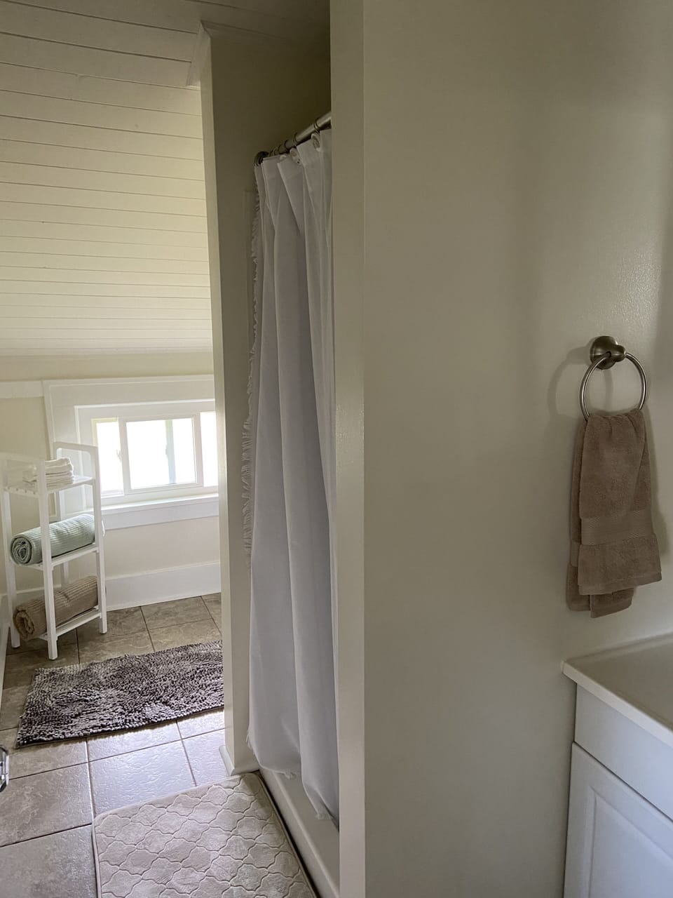 Bath with shower