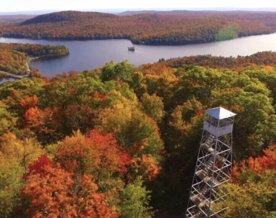 Kane Mountain Fire Tower in fall foliage