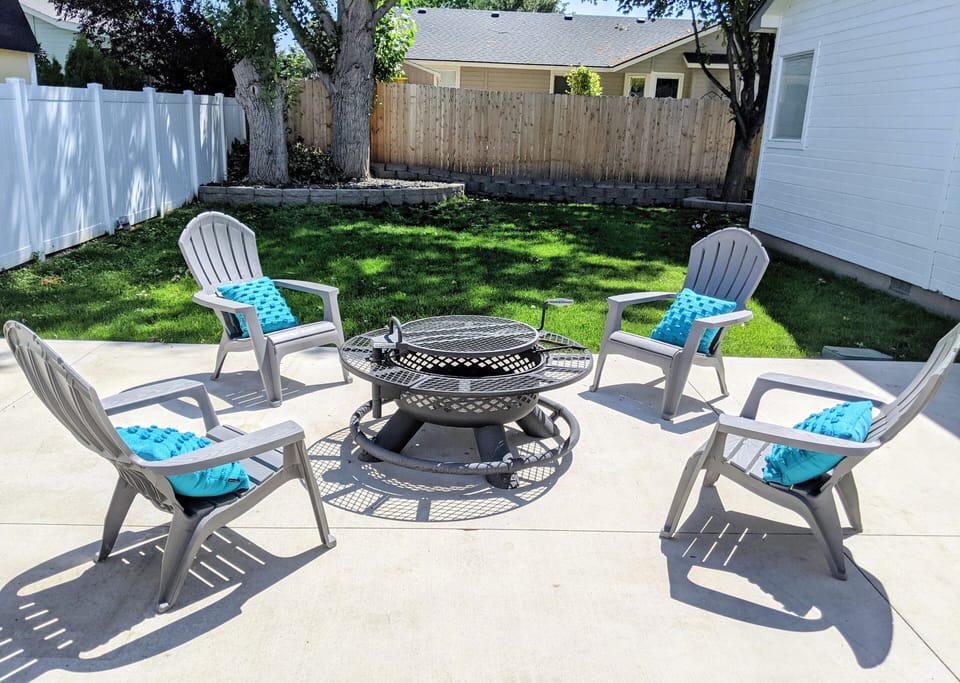 backyard firepit area