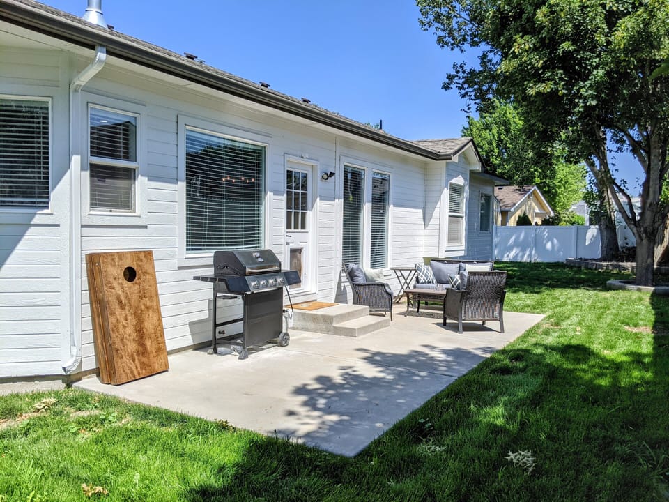 BBQ and outside seating