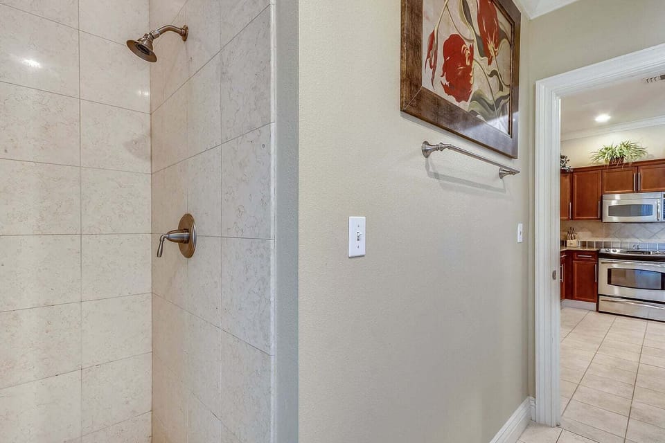 Guest bathroom with walk-in shower