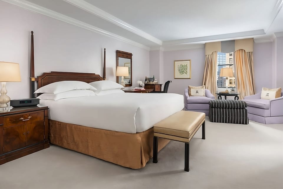 Stretch out in a serene suite with cozy seating.