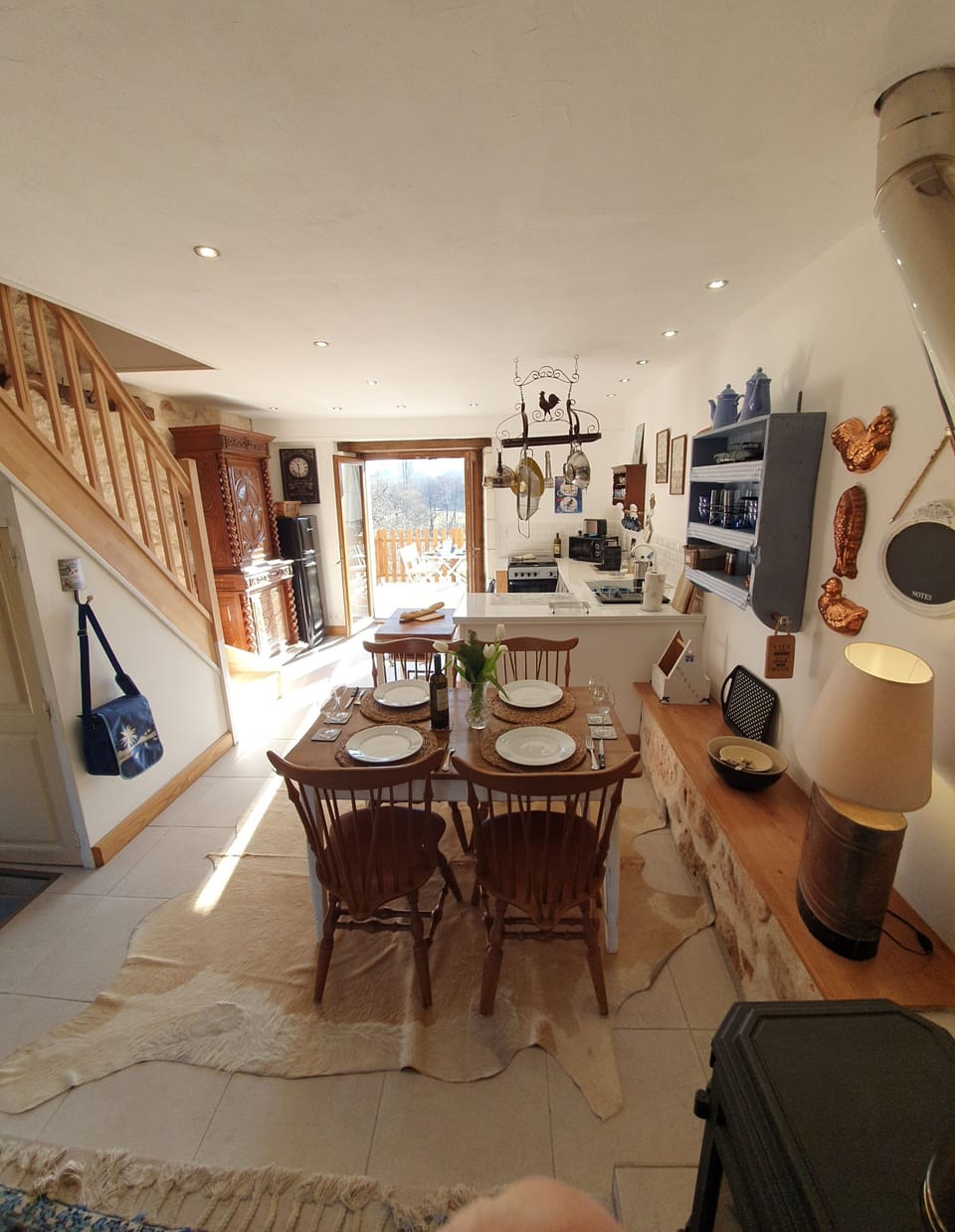Dining and kitchen