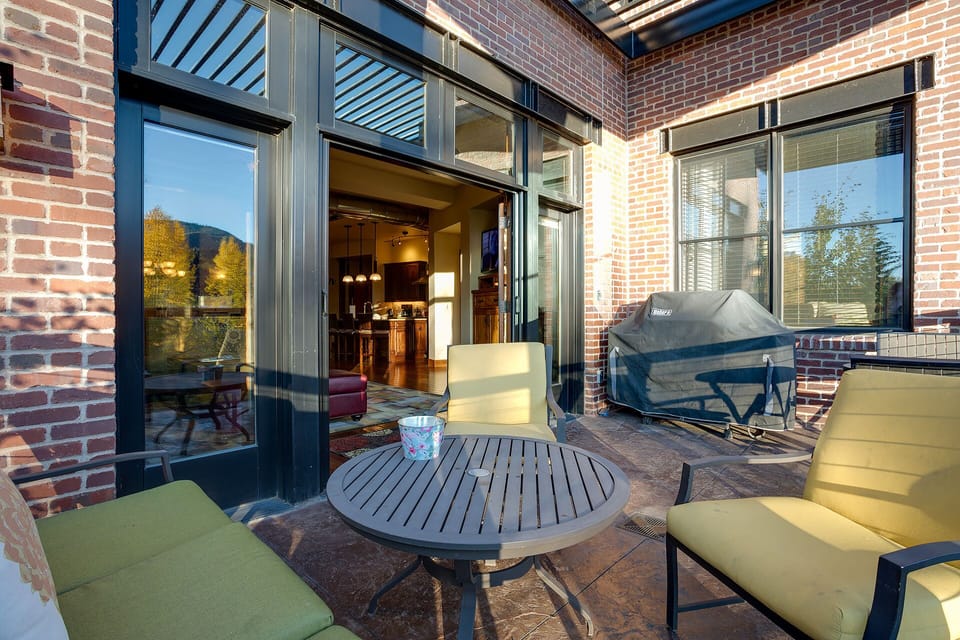 Your private patio features comfy seating and a BBQ grill, perfect for morning coffee or evening grilling sessions.