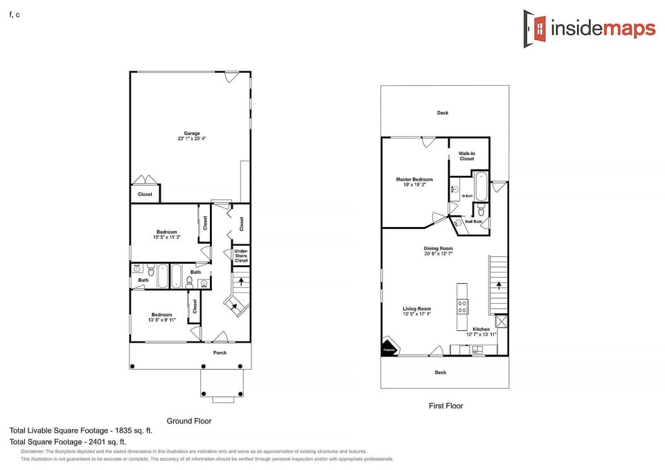 Detailed floor plan showcasing the spacious two-story layout with multiple bedrooms, bathrooms, and open living areas.