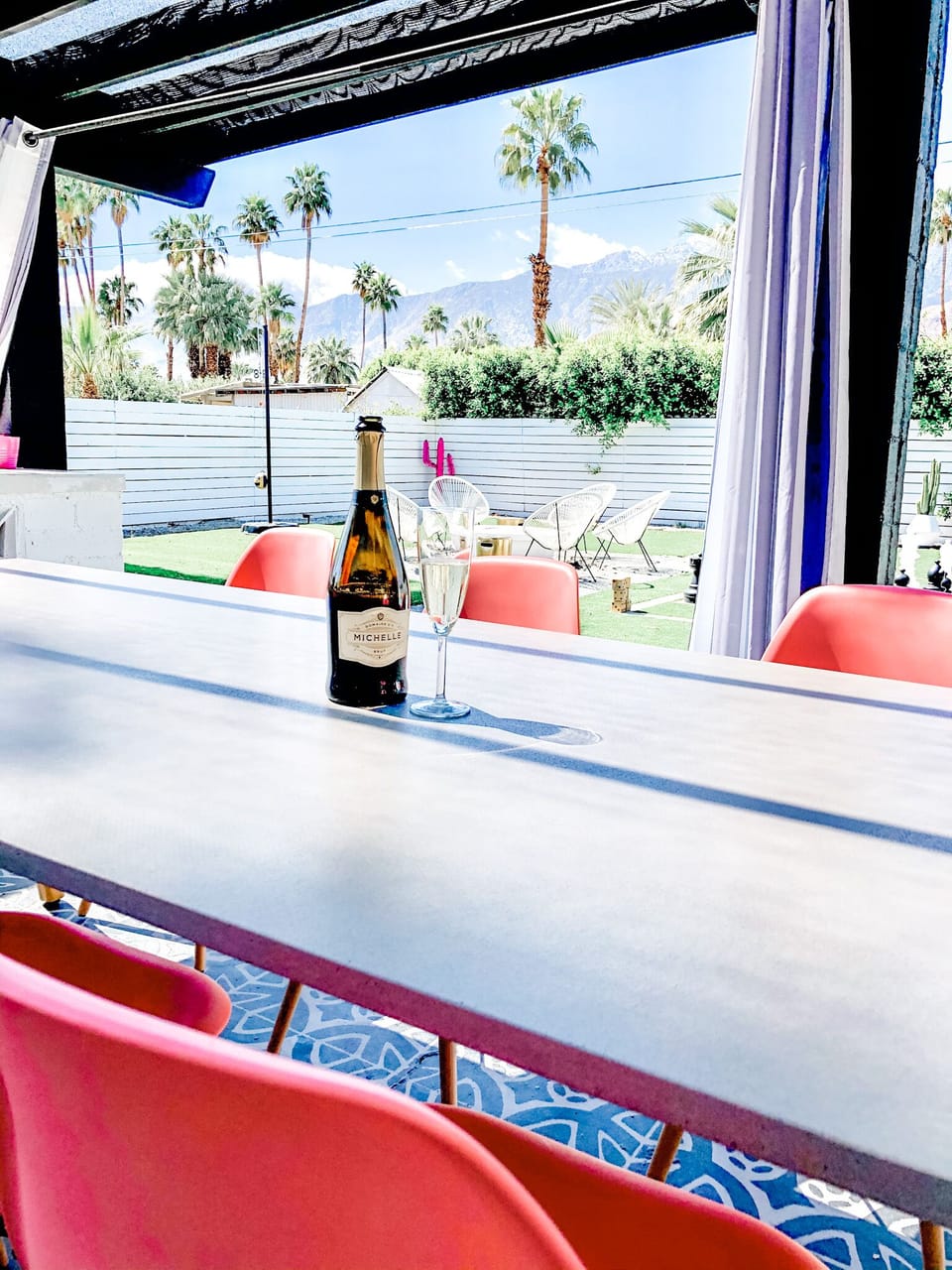 Enjoy the shaded dining pavilion