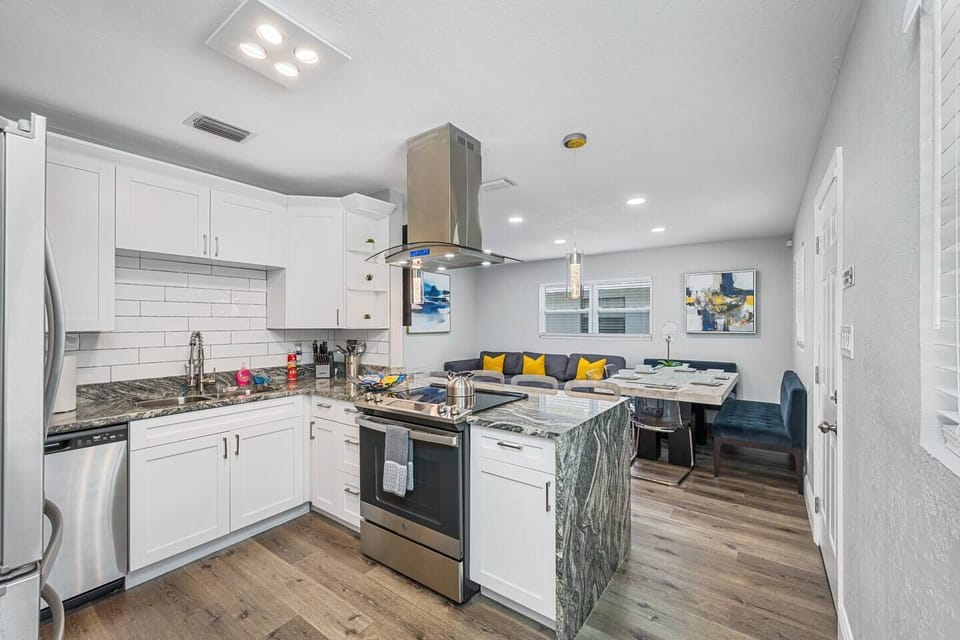 Our modern and fully equipped kitchen has a more than enough storage. You can prepare and cook your family's favorite meals while you are on a getaway. Feel at home while making great memories. Send us an inquiry now!