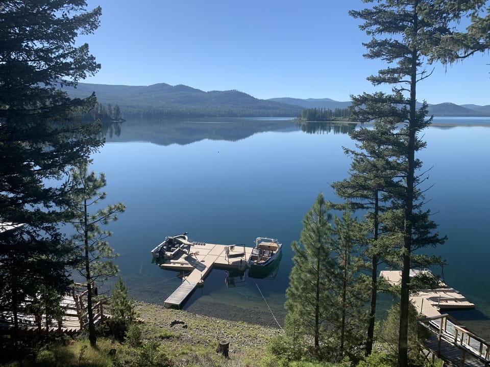 From back deck of cabin.