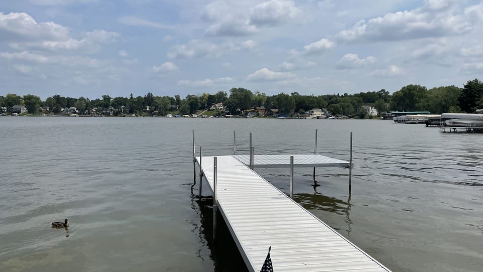 Dock your boat during the summer months or go fishing right outside your door!