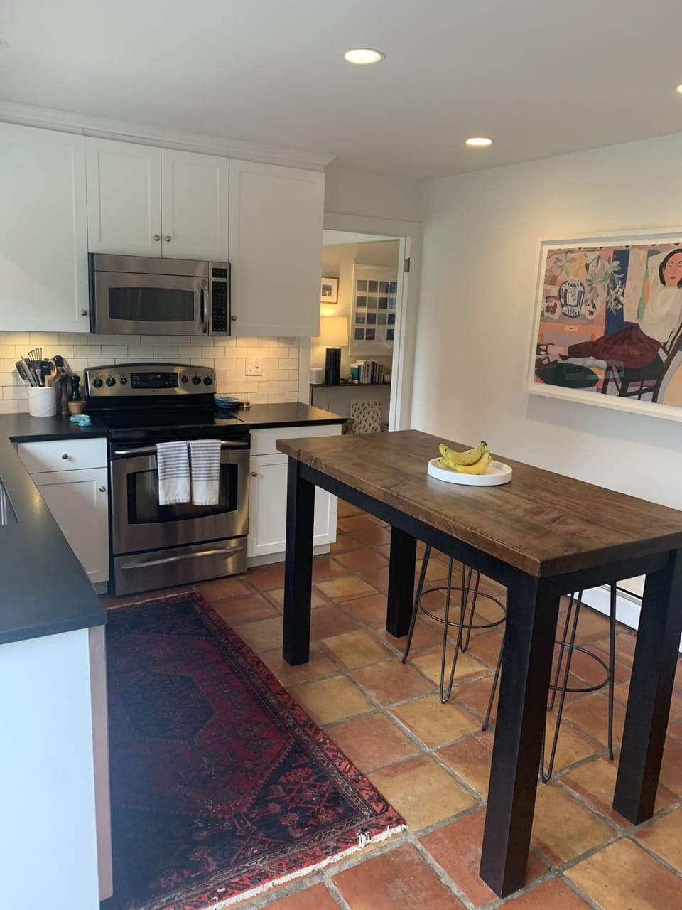 Lots of fun prepping dinner around this custom island