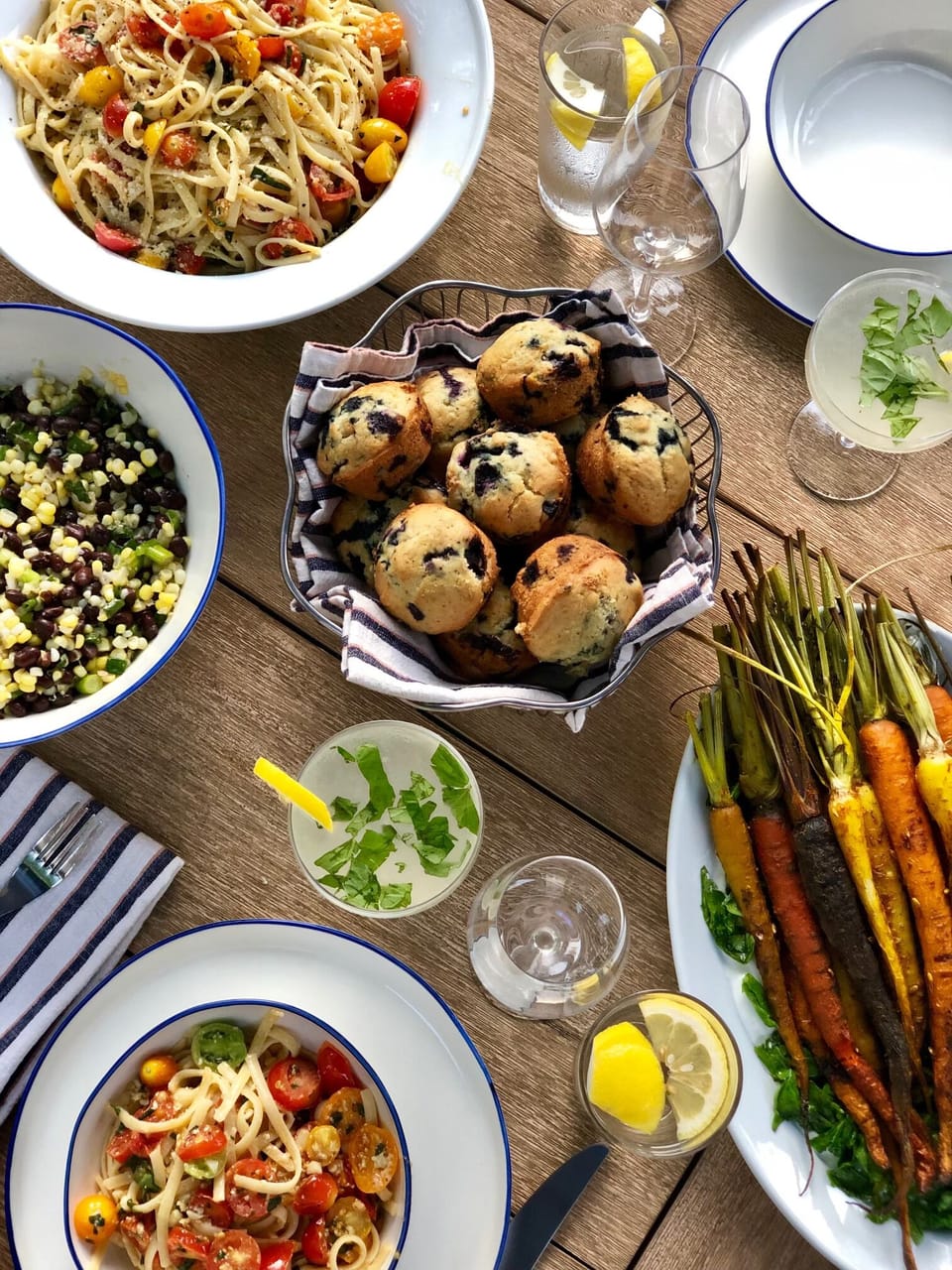 Making dinner with farm fresh ingredients
