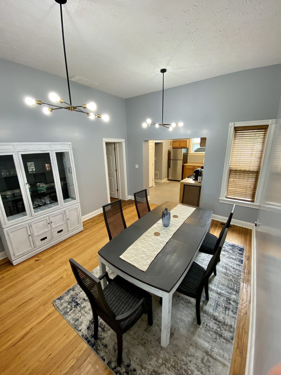 Dining room central to kitchen and living area