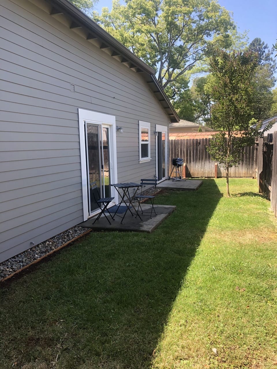 Fenced backyard 