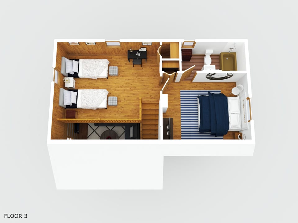 Floor Plan Upper Level Bedroom and Loft