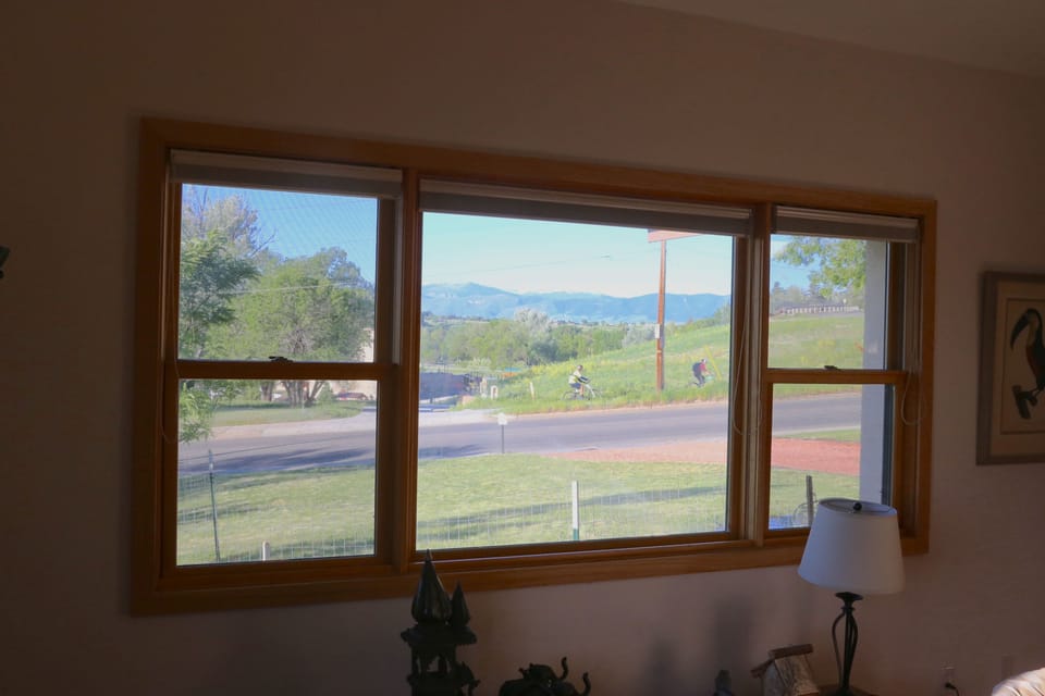 View to south - Big Horn Mtns and path to Kendrick Park