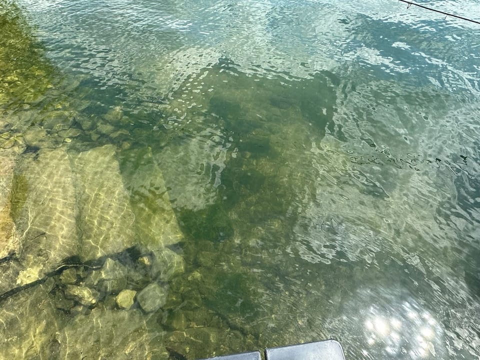Crystal Clear water at the dock