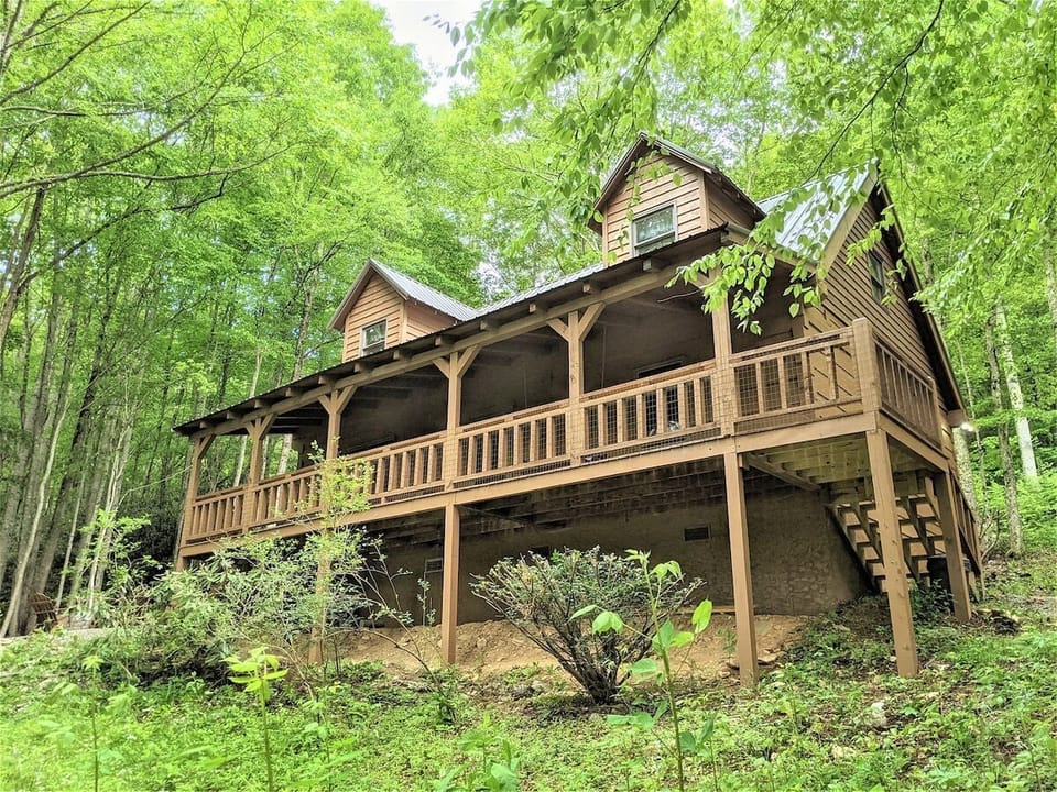 View of Front Porch and Cabin from Road
