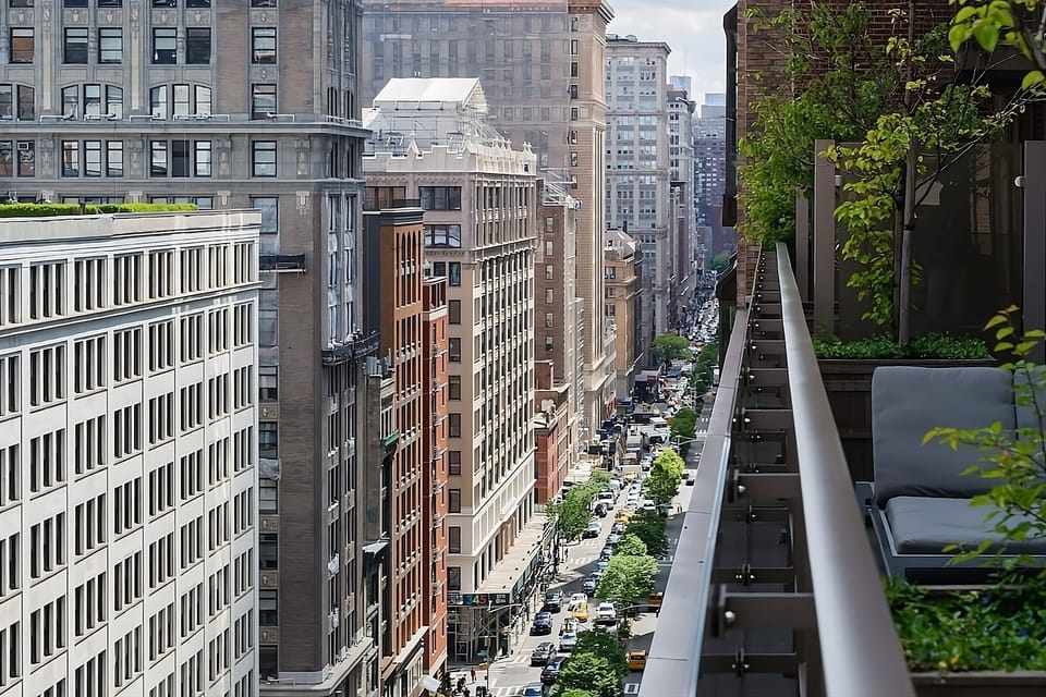 Breathe in the city energy from your private balcony.