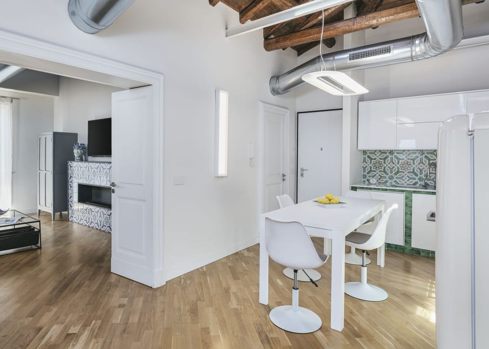 the kitchen