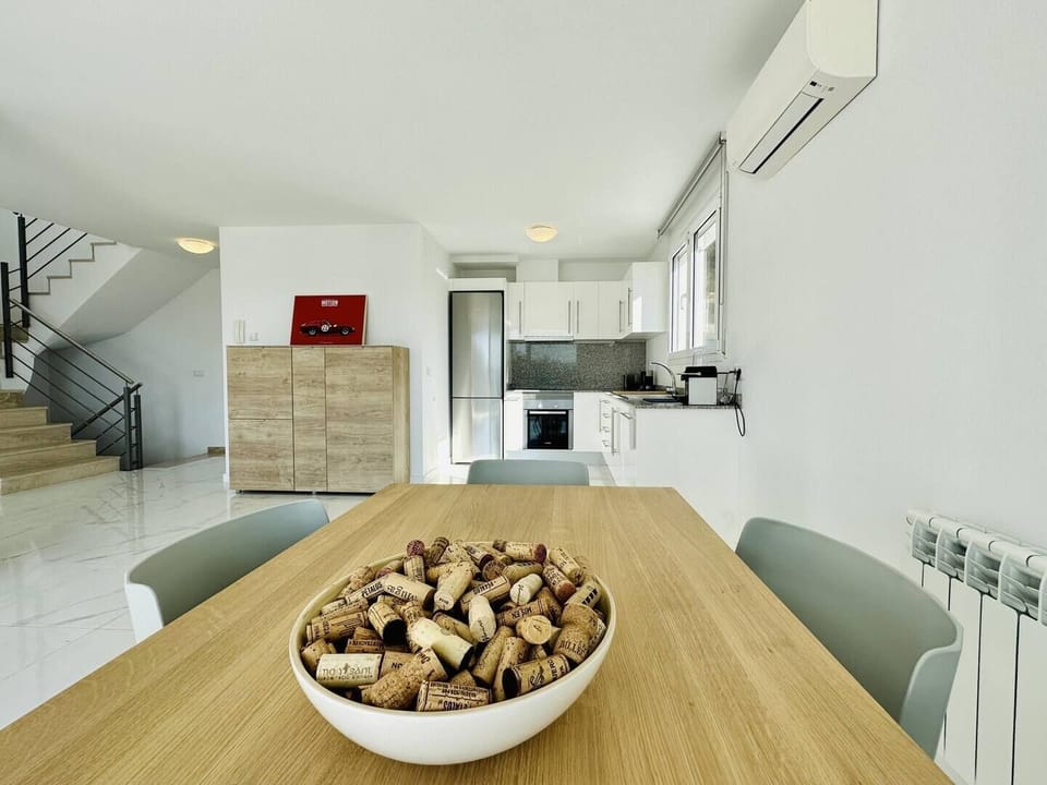 Dining table and open kitchen 